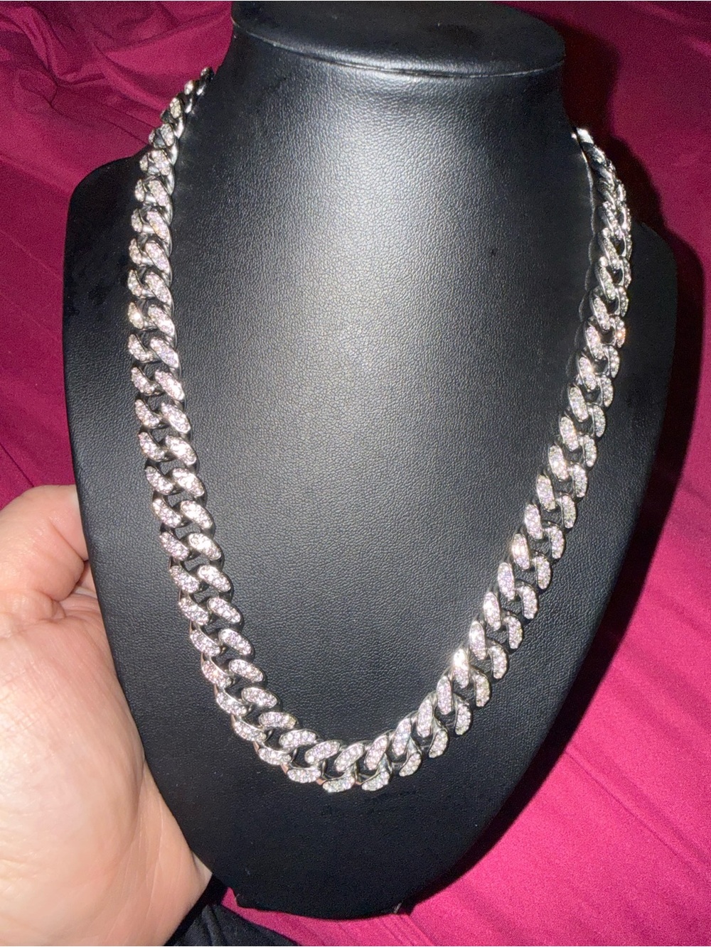 Silver rhinestone  m Necklace - Women Jewelry